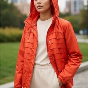 Tory Burch Vibrant Orange Utility Jacket